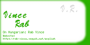 vince rab business card